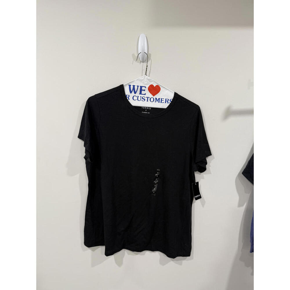 Torrid Everyday Signature Jersey Crew Neck Tee - Deep Black, 2X
